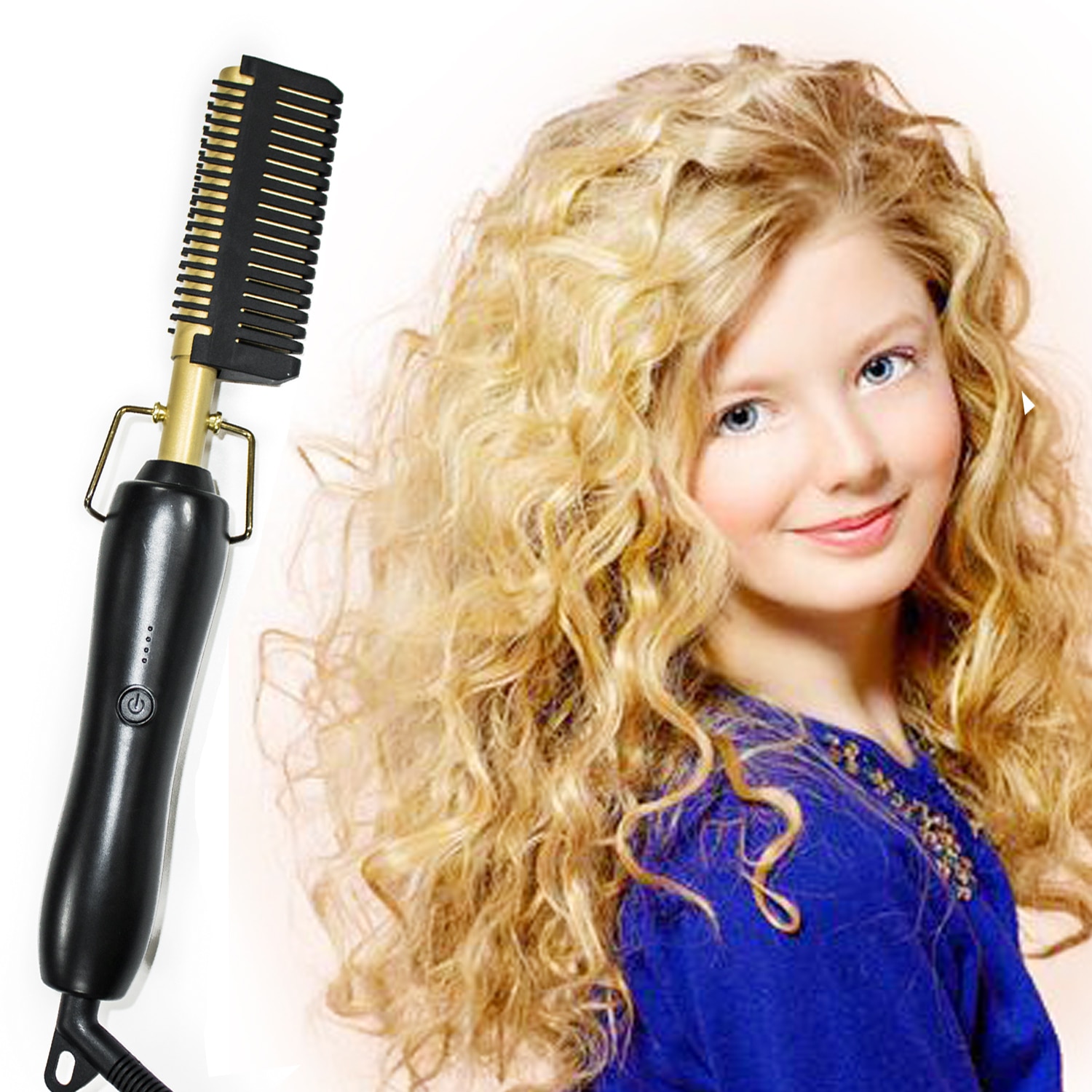 Alisador de cabelo alisamento escova plana ferros aquecimento quente pente cabelo em linha reta styler ondulação curler cabelo pente # wa1