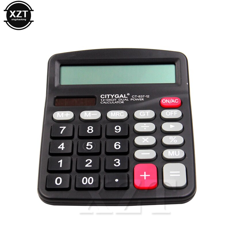 Portable 12 Digit Large Screen Display Calculator Financial Accounting Clear inventory Office Home Student Stationery Supplies