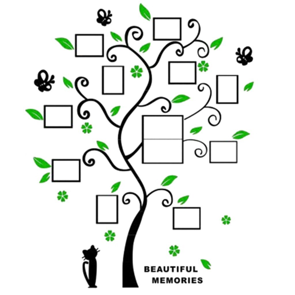 40# 3D DIY Photo Frame Tree PVC Wall Decal Family Sticker Mural Art Home Room Decor Children Baby Photos Picture Frame Decor