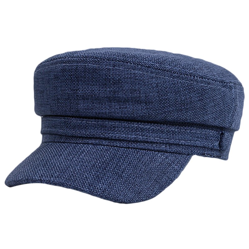 Damer hatte kvinder sommer hat ottekantet flad kasket forår og efterår bomuld kvindelige marineblå hatte til kvinder kasket hat kvinde: Kongeblå