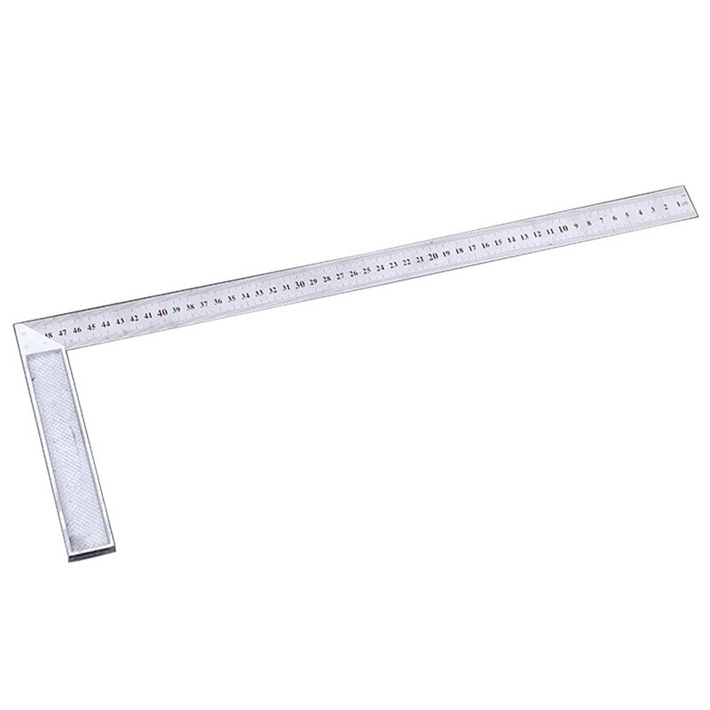 50cm 90 grados Metal acero Try Square ingenieros herramienta de medición de madera Regla De Ángulo Recto Try Square Measurement Tool