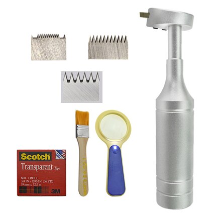 QFH BYK Cross Adhesion Tester Cross-Cut Tester 1MM/2MM/3MM With Magnifier With 3M Transparent Tape: 3pcs without box