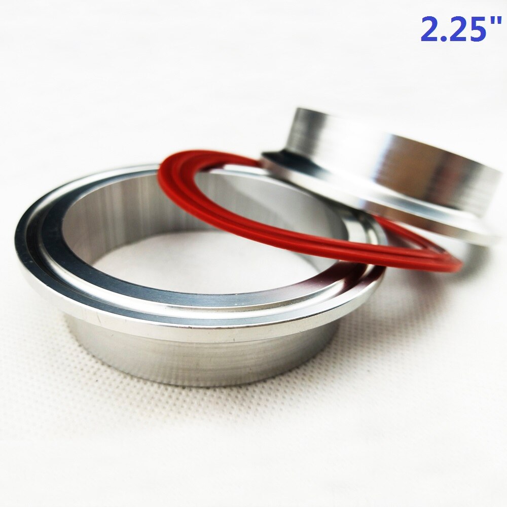 1.5-4.0 tum aluminium fläns bil avgasrör v band klämma o ring tätning legering v band fläns endast fläns: 2.25 tum