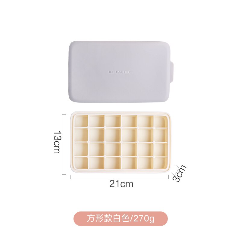 Silicone ice tray ice box with lid home homemade small quick freezer refrigerator frozen ice mold: 2