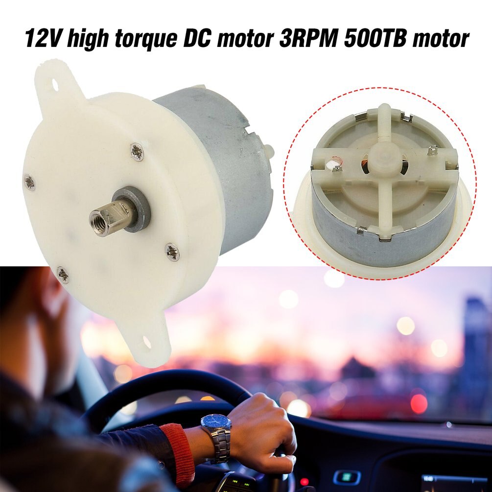 12V DC Gear Motors Durable High Torque Electric Motors High Performance 3RPM 500TB Electric Engine