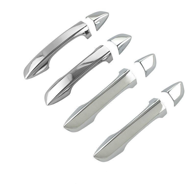 Voor Peugeot 208 2012-2019 Zwart Koolstofvezel Chrome Auto Deurgreep Cover Trim Sticker Styling Auto-accessoires: (Color : Carbon fber