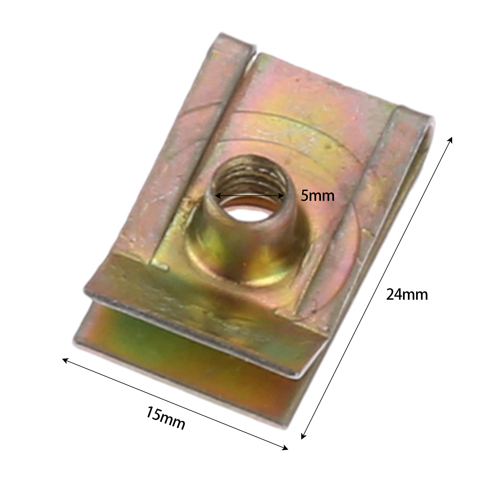 Yetaha 10Pcs Auto Fastener M5 M6 M8 Clips For Car Motor Tread Panel Spire Nut Universal Speed Zinc Mounting Clamp: J150-M5