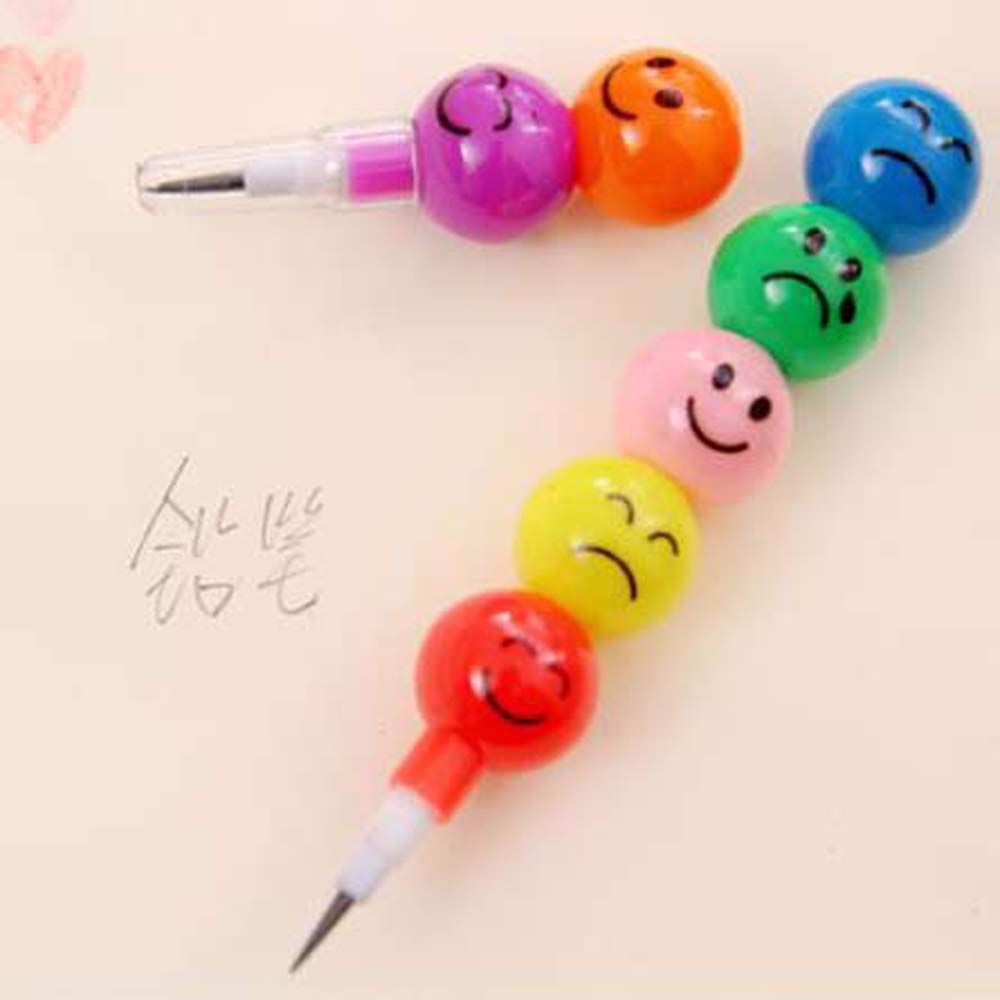 Crayons Art Supplies for Kids Pastel Pen Drawing Set Stationery Smiley Face Crayons Kawaii School Supplies Drawing: pencil