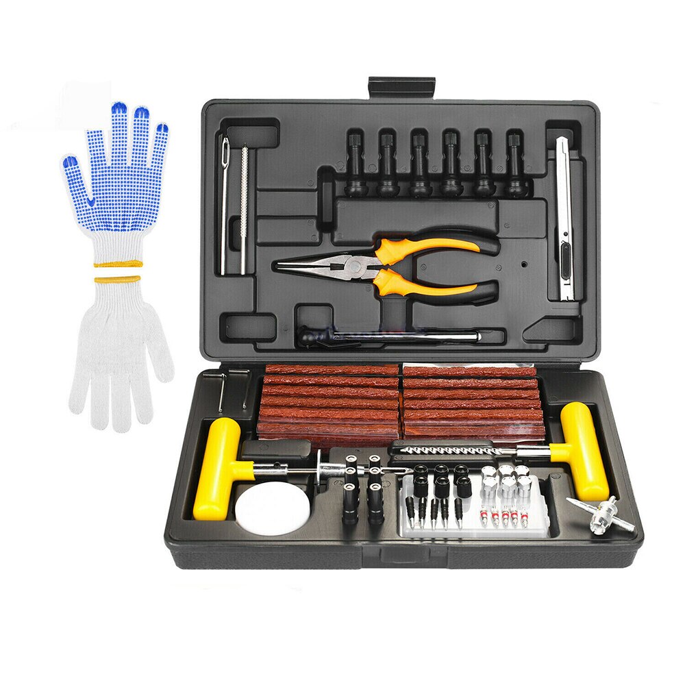 Universal 100pcs Car Tire Repair Tool Set Kit Car Van Tire Repair Tools Emergency Heavy Duty Tubeless Puncture Repair Kit Plug