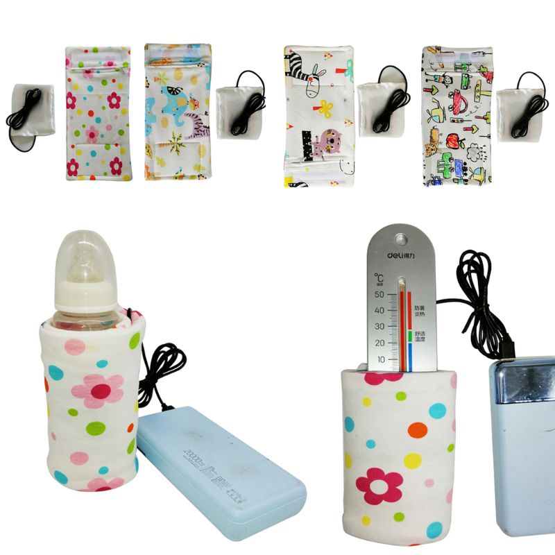 10 väriä matka rattaiden laukku usb maidon vedenlämmitin eristetty laukku vauvan imetyspullon lämmitin 28.0cm*13cm