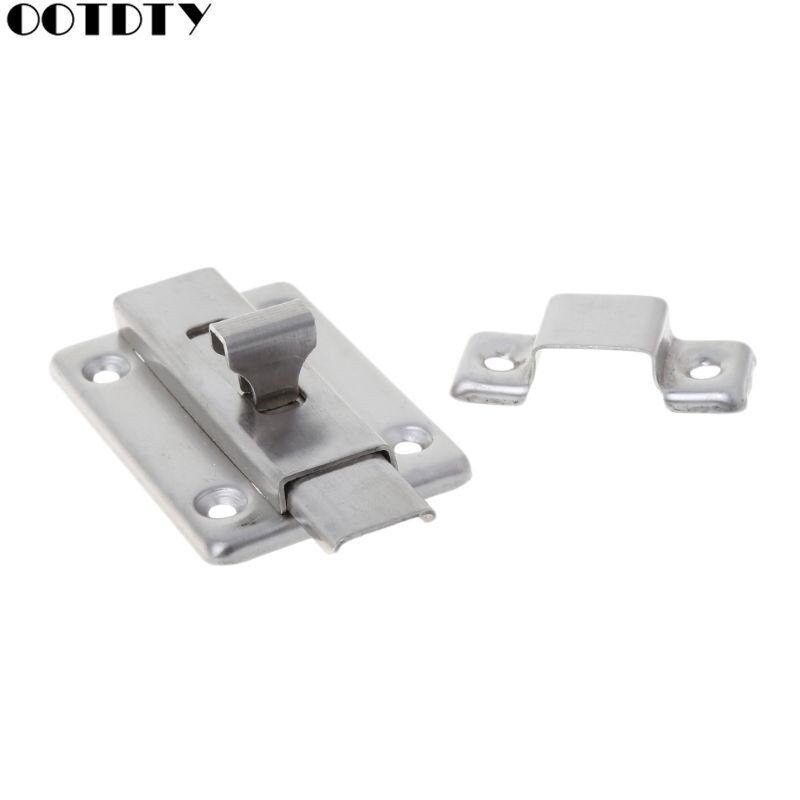 Stainless Steel Spring Latch Slide Door Lock Security Gate Barrel Bolt Padlock