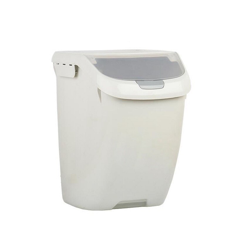 6KG/10KG/15KG Moisture-proof Dry Food Storage containers Sealed Box Rice Storage Container Kitchen Organization: 15 kg grey