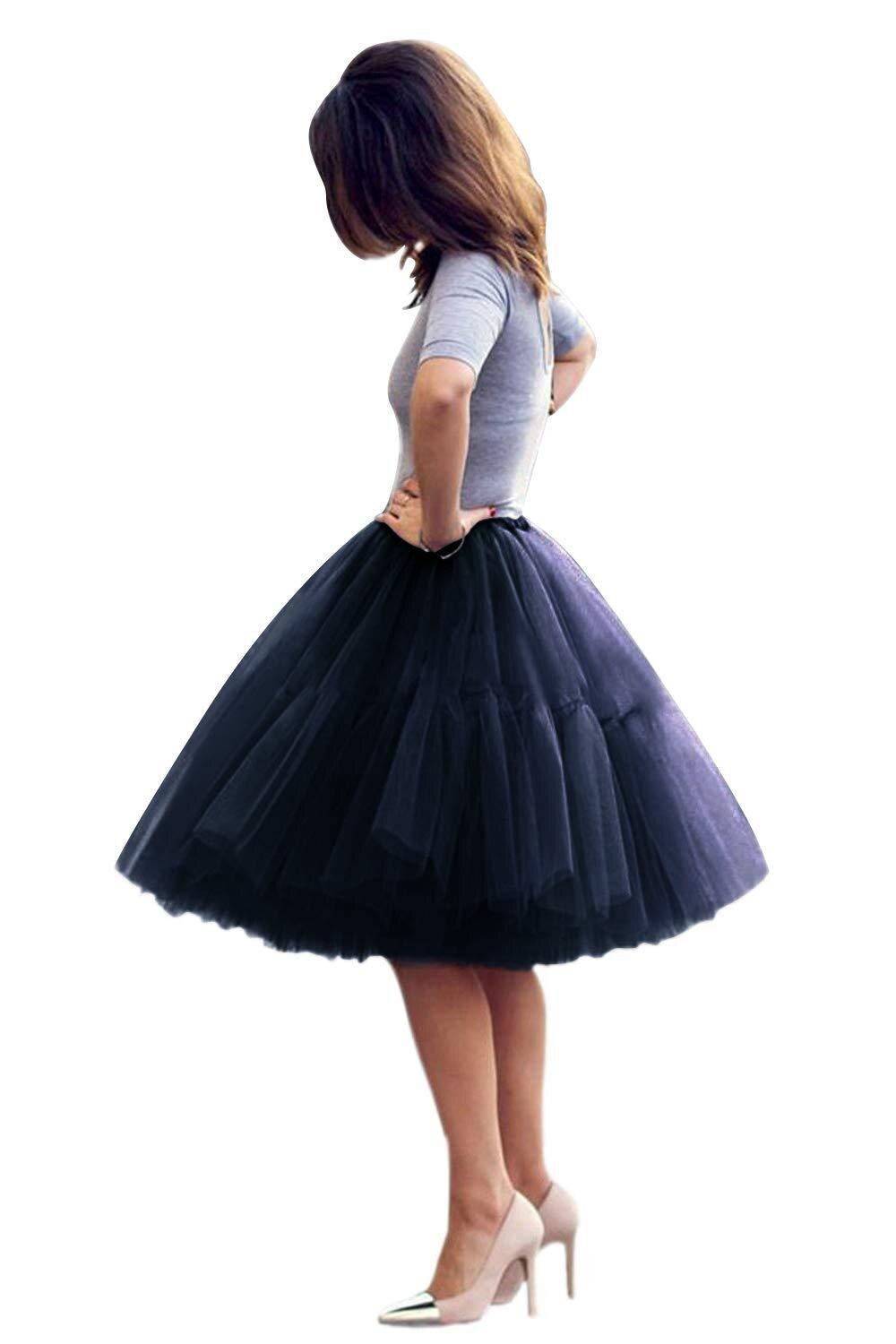 Jupe Tutu Vintage 26 "| Jupon de mariage Crinoline 50s rétro balançoire Rockabilly, jupe Tutu à filet fantaisie, accessoires de mariée: Navy Blue