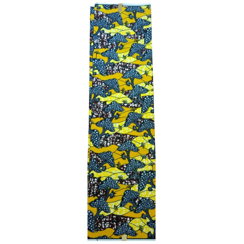 Ankara tyger gul 100%  polyester batik vax för brudklänning afrikanskt tryck tissu vax tyg 6 yards/styck
