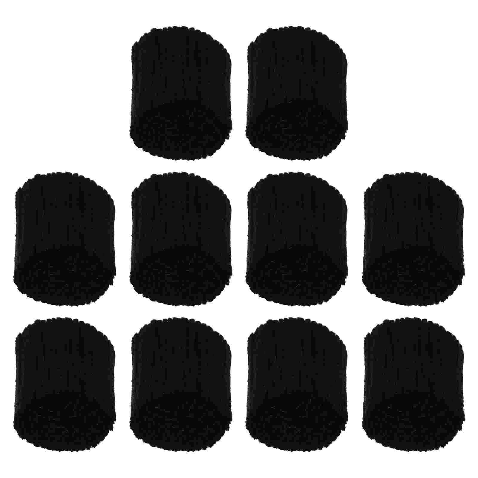 10 Rolls Yarns Knotted Rug Yarn Hook Rug Yarn DIY Crochet Hook Yarn Sewing Knitting Tools for Children Crafters: Black