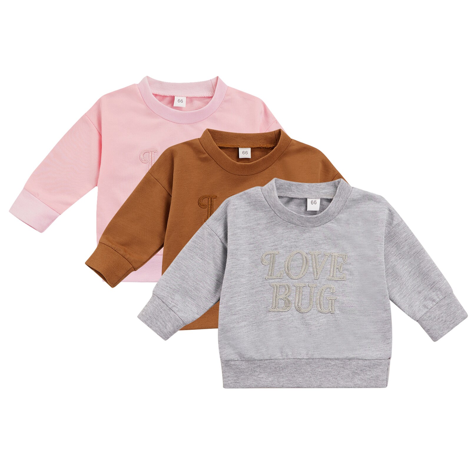 Sweat-shirt à manches longues pour bébé fille et garçon, avec lettres, printemps-automne
