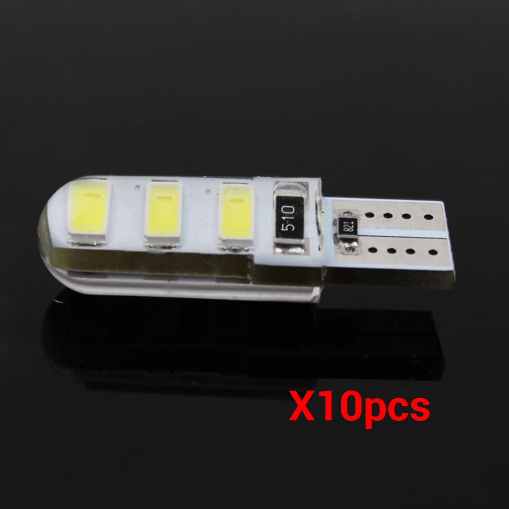 Luz LED T10 de Super , 6 LEDs SMD 5630 sin errores 194 168 W5W, luz LED Universal de estacionamiento para coche, CANBUS T10 LED: Blanco