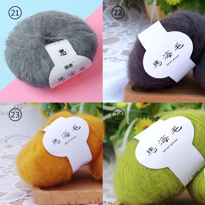 Soft Mohair Cashmere Knitting Wool Yarn DIY Shawl Scarf Crochet Thread Supplies