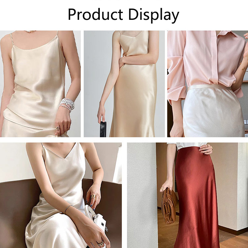 Tela de satén mate resistente a las arrugas, gruesa, 150x50/200cm, para ropa de , vestido, pijamas, telas decorativas de fondo