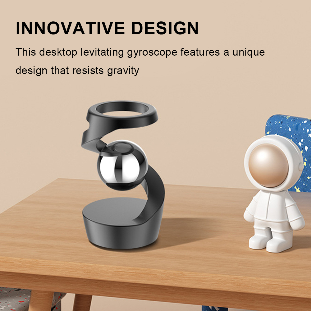 Gravity Defying Kinetic Desk Toy Desktop Floating Gyroscope Fidget Spinners Levitating Desk Toy for Office Desk Decor
