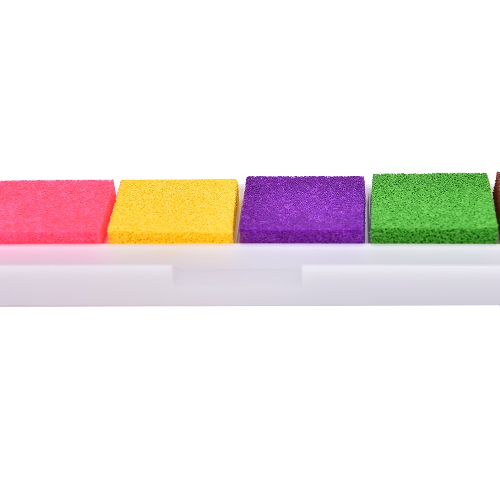 Non-Toxic Gradient Color Ink Pad Inkpad Rubber Stamp Oil Based Finger Print Nice For Children Stamp DIY Art