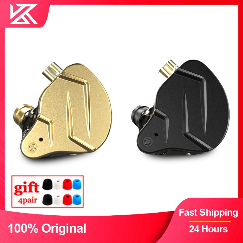 Kz zsn pro  x 1ba+1dd hybride technologie hifi bas oordopjes metalen in-ear monitor oordopjes sport ruisonderdrukkende headset