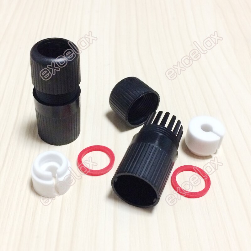 50PCS/Lot White Black Inner 19mm Finished RJ45 Modular Waterproof Connector Cap Cover for Outdoor IP Camera Pigtail Cable