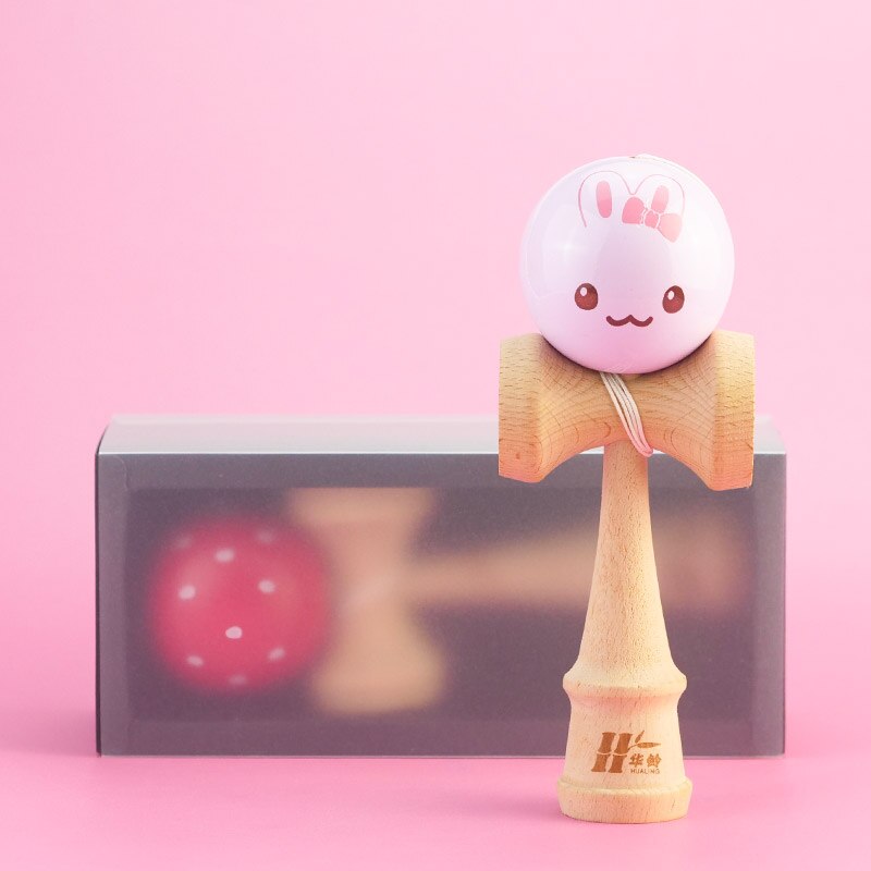Giocattolo Kendama Tradizionale - Palla da Giocoleria in Legno per 8+ Anni - Gioco Sportivo: Rosa