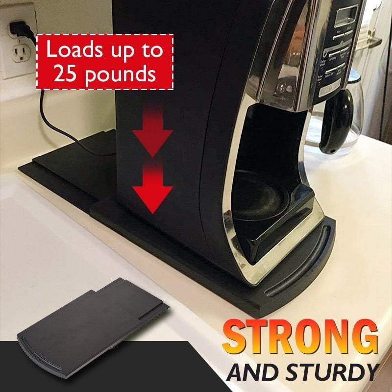Versitle Movable Coffee Tray Mat,Under-Cabinet Equipment Coffee Machine Toaster Countertop Storage Moving Slider-Base