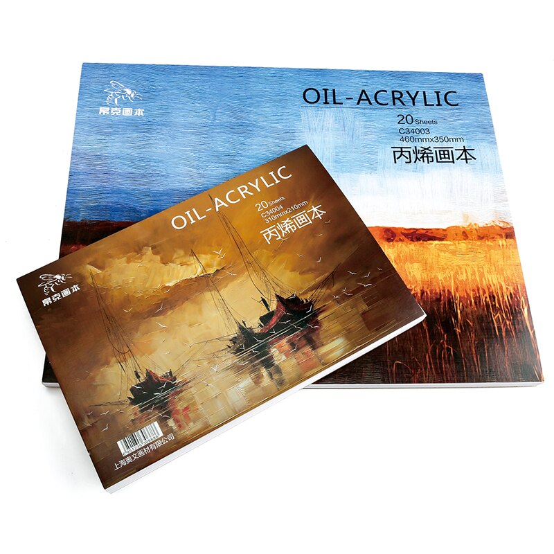Acrylic Oil Painting Book Oil Painting Pigment Drawing Paper Special Book Impervious Oil Acrylic Painting Art Supplies