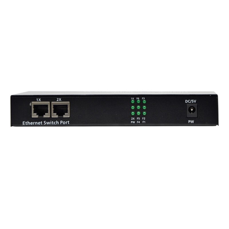 Fiber Optical Transceiver 10/100M Ethernet Fiber Switch 2 RJ45 6 Fiber Ports Fiber Optical Media Converter Single Mode
