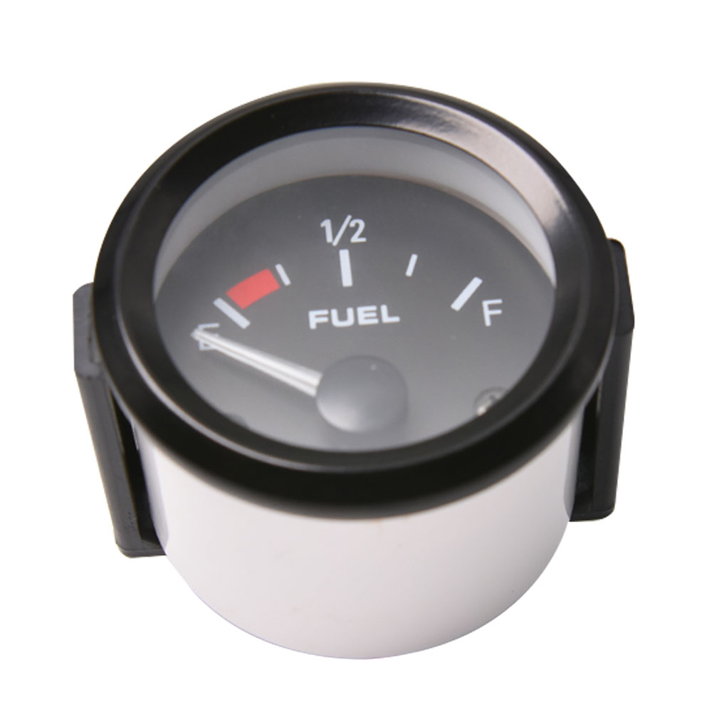 oil gauge 2 " 52mm Fuel Level Gauge Car Meter White LED Light Black Rim Automotive Gauges 12V E-F racing motorcycle parts china