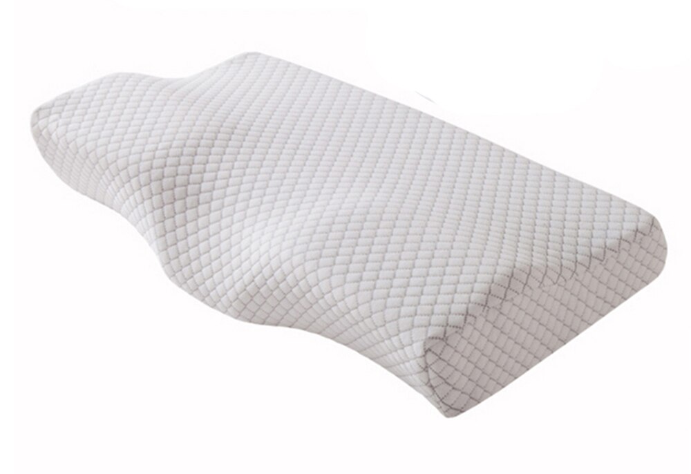 Ortopedisk kudde slow rebound memory foam kudde sängkläder nackstöd nackstöd för att sova ergonomisk hälsokudde: Grå pläd / 50 x 30cm