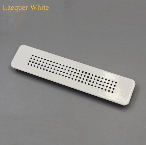 Grille d'air rectangulaire en aluminium pour meubles, couvercle de Ventilation avec trous en nid d'abeille, motif pour placard, 2 pièces: 14mm / COFFEE
