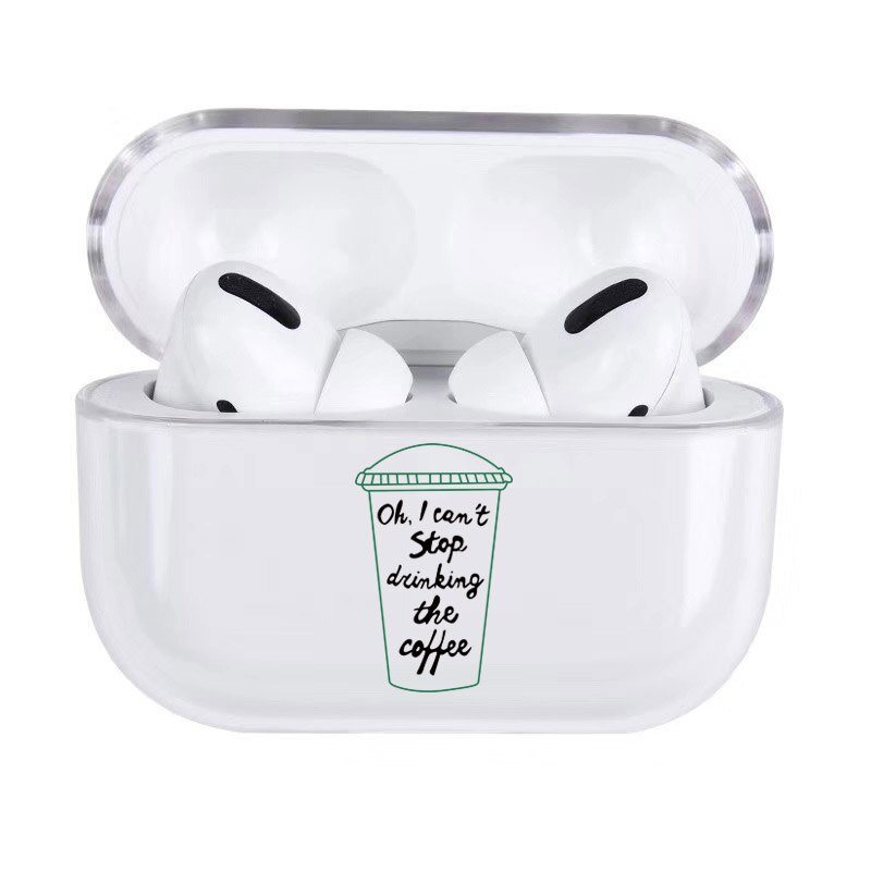 Funda rígida transparente bonita para Apple Airpods funda para auriculares con dibujos animados divertidos para Airpod Pro/2/1: For Pro -8