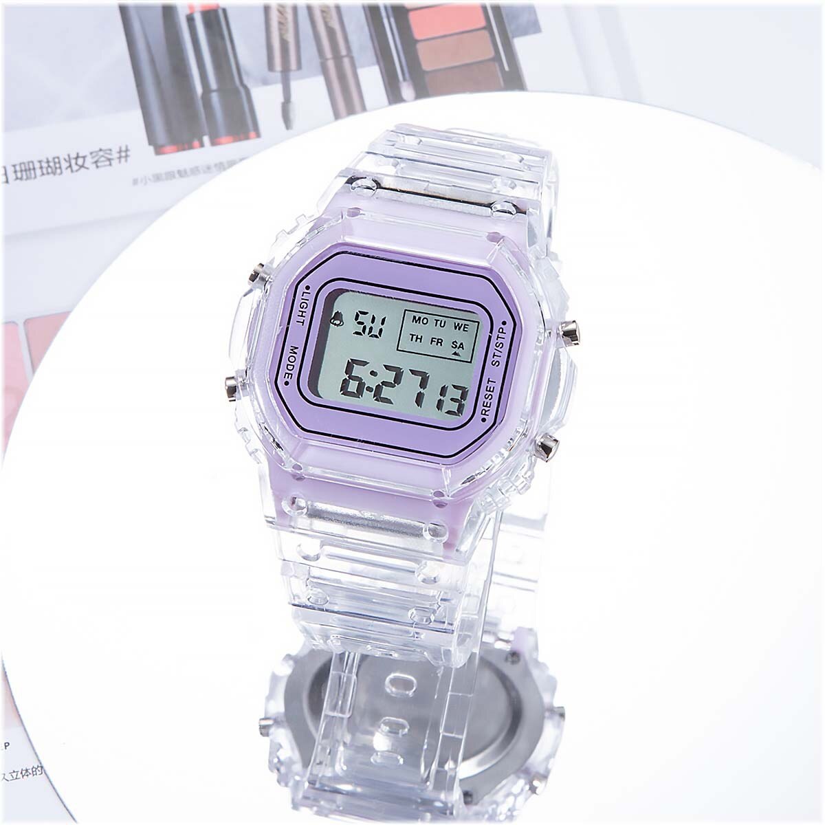 Ins Mannen Vrouwen Horloges Casual Transparante Digitale Sport Horloge Dames Elektronische Horloges Kid 'S Horloge Relogio Digitale: purple