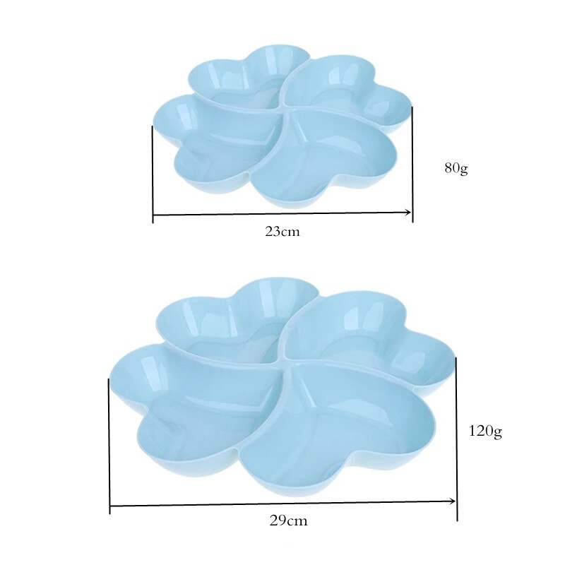 Herz Geformt Obst Platter Kreative Platten Lagerung Box Getrocknete Obst Snack Platten Unterteilt Süßigkeiten Dessert Platte Container Gerichte