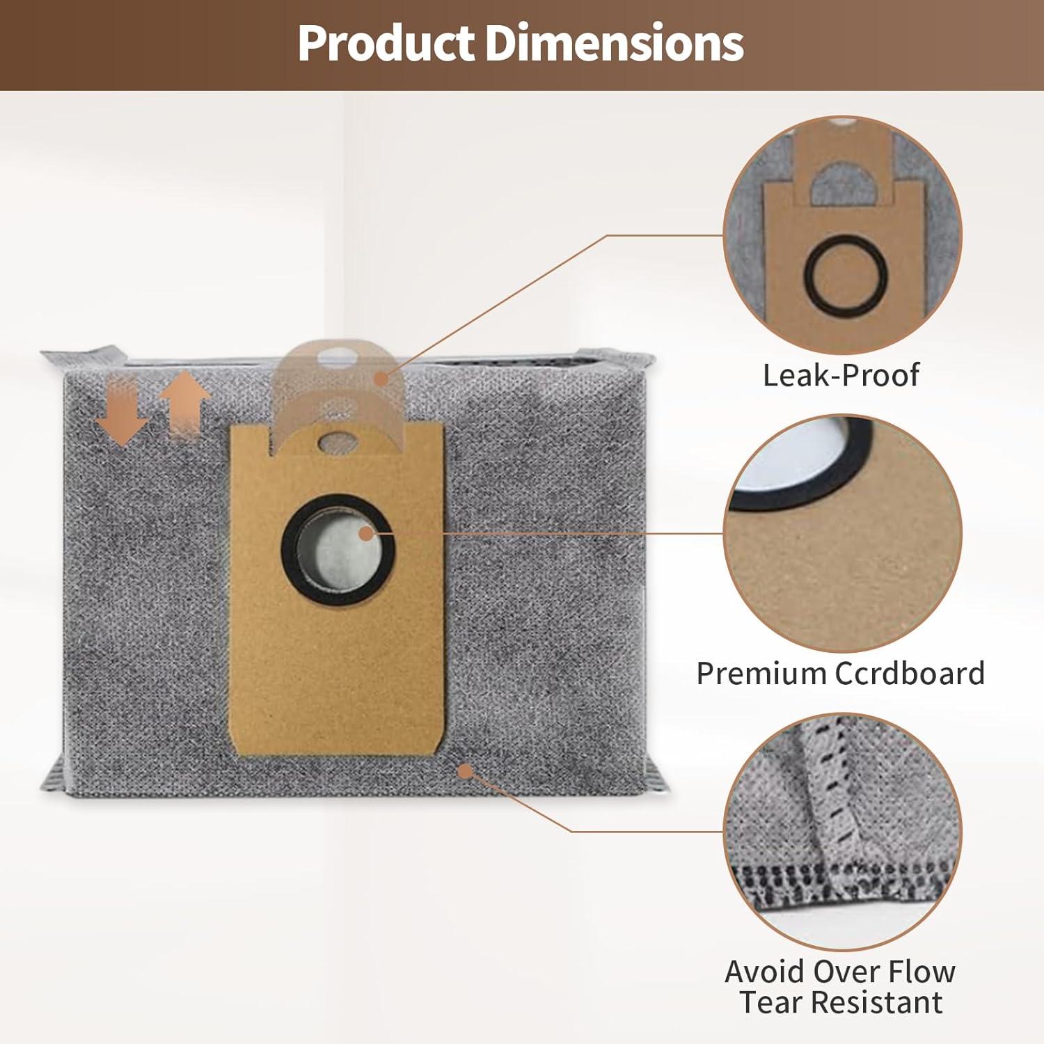 Replacement Dust Bags for Eufy RoboVac L35 Hybrid/L35 Hybrid+ LR30 Hybrid/LR30 Hybrid+ LR20 Auto-Empty Station