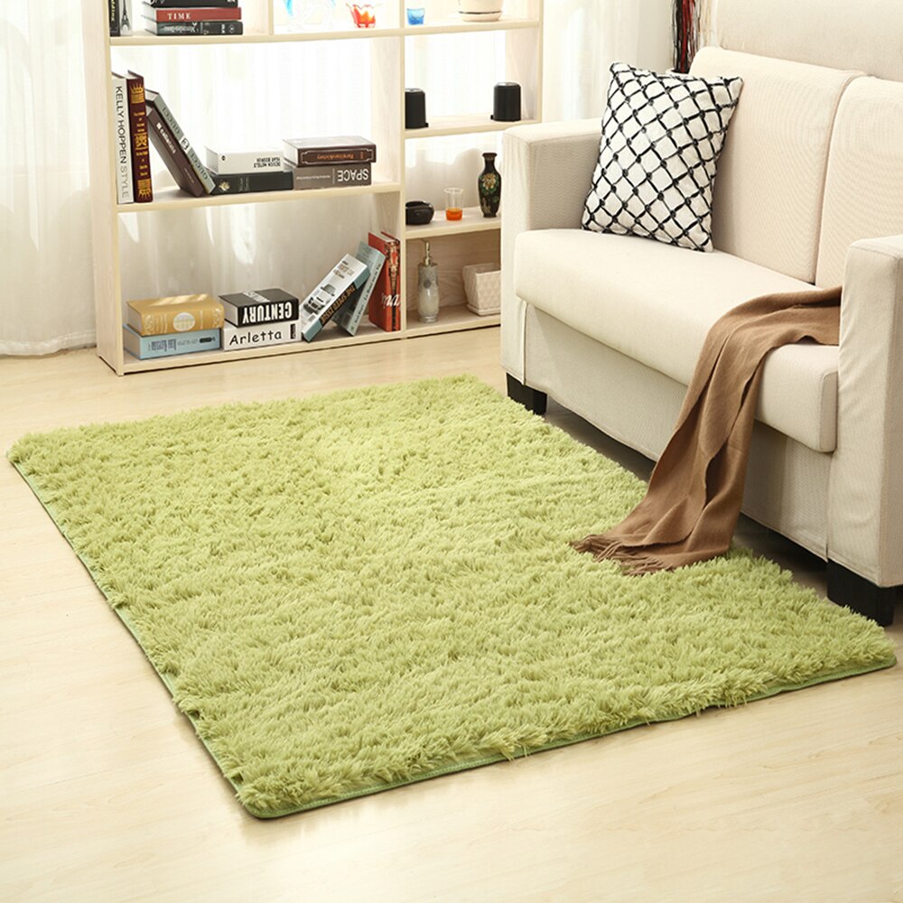 Luxe Rectangle doux en peau de mouton moelleux zone tapis Faux blanc fourrure tapis Shaggy cheveux longs solide tapis salon coussin de siège décor à la maison