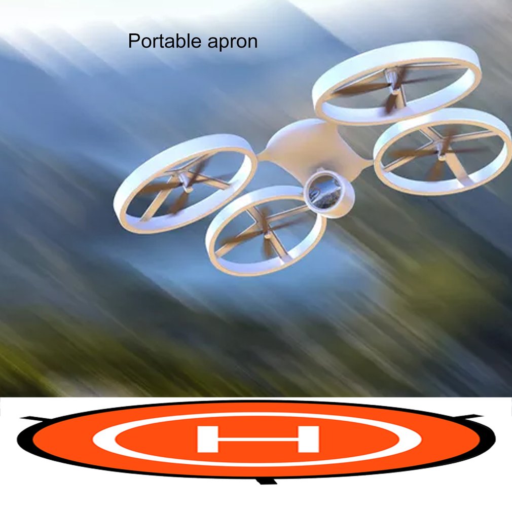 Bærbar uav parkering landing pad droner helikopter forklæde vandtæt drone tilbehør 55cm hurtig fold landing pad onleny