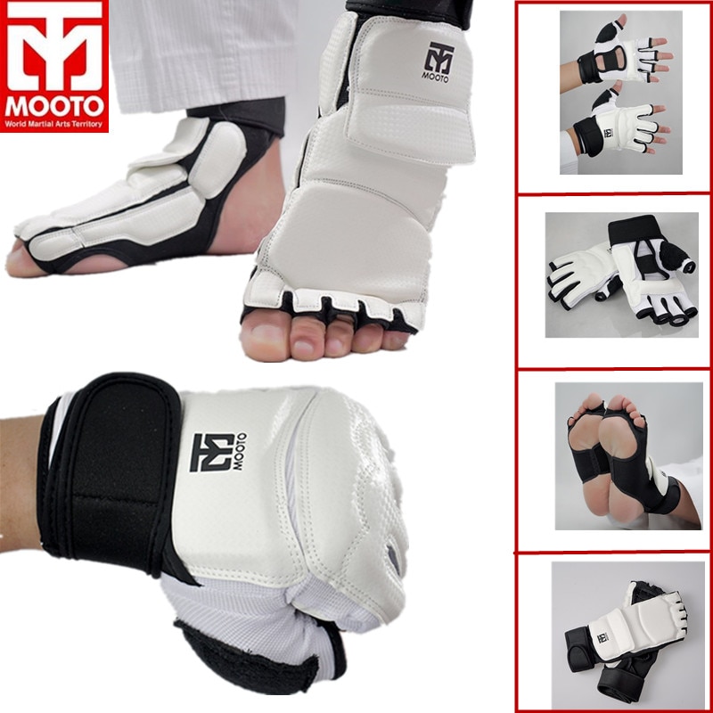 MOOTO TaeKwonDo Sparring Karate Fuß Schutz Schutz Socken & Sandsack Ausbildung Hand Handschuhe Getriebe boxen handschuhe befestigen Schutz