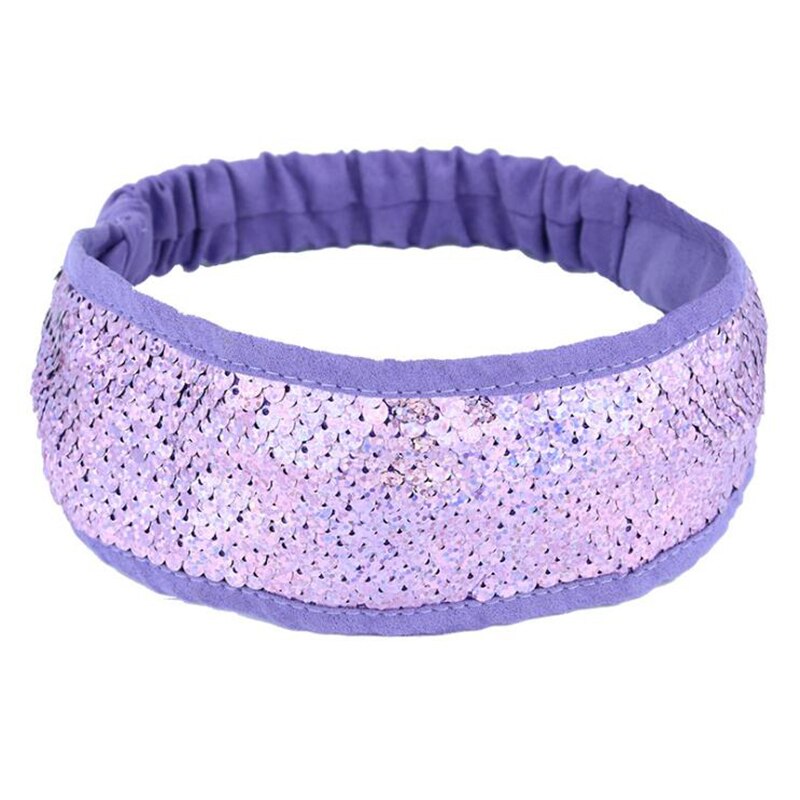 Lentejuelas sirena brillo lentejuelas deporte diademas para chicas antideslizante brillante pelo Hairband accesorios de estilo