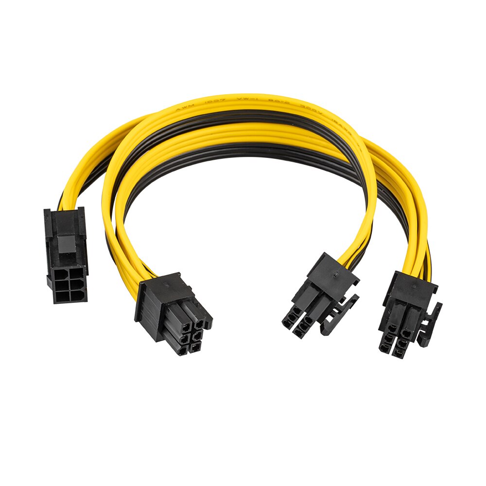 RGeek PCI Express 6Pin Female to 3 6 Pin Male PCI-E PCIe Extension Cable Power Supply Splitter for Graphics Video Card Adapter