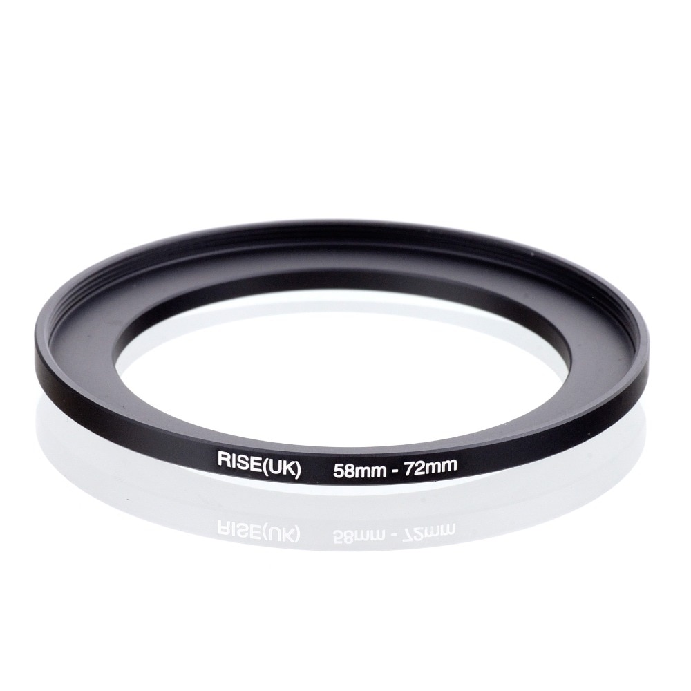 Originele RISE (UK) 58mm-72mm 58-72mm 58 te 72 Step Up Ring Filter Adapter black