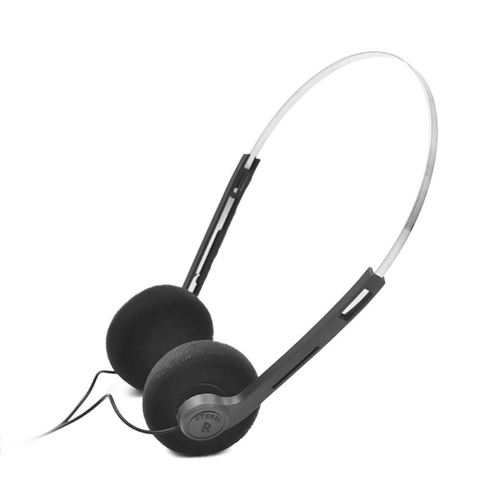 Auriculares con cable de 3,5mm, música, Mp3, Walkman, sentimientos Retro, auriculares pequeños con cable portátiles, accesorios para fotos de deportiva: Negro
