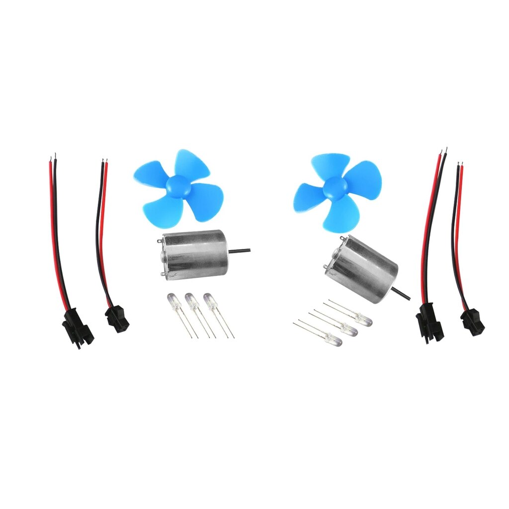 2 Pieces 60mm DIY Micro Wind Generator Wind Turbines Motor Model Kits Wind Power Teaching Tool