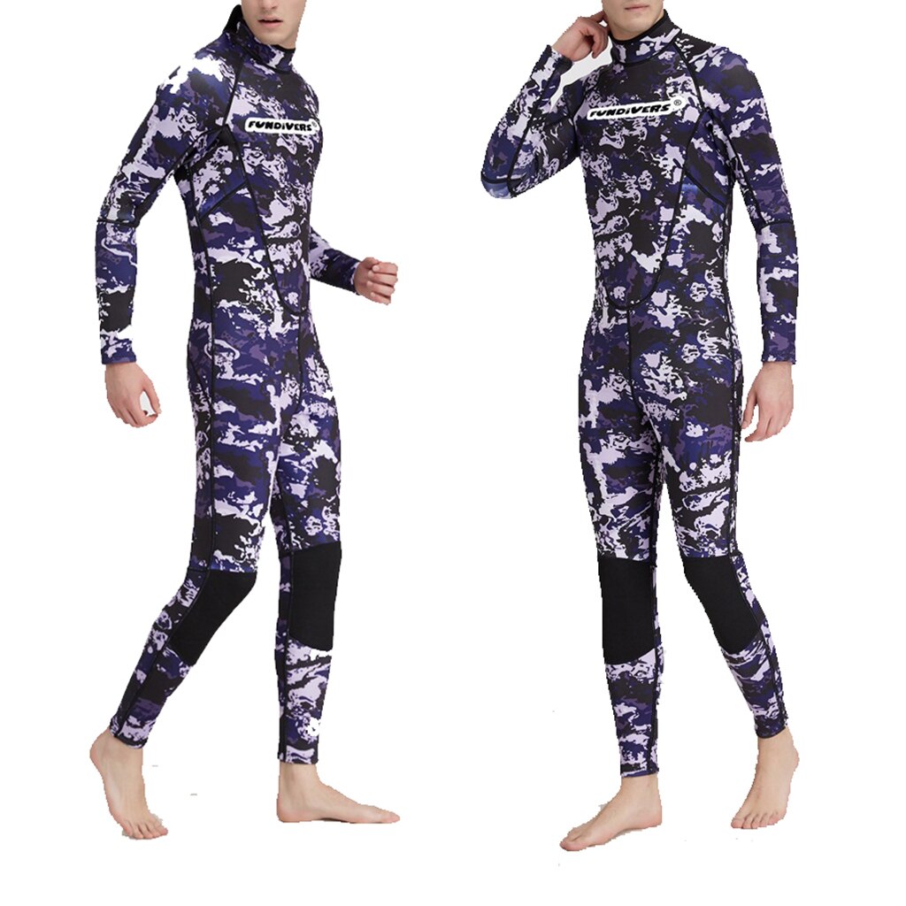 3mm Diving Suit Jumpsuit Long Sleeve Thermal Wetsuit Back Zip Wet Suit Skin