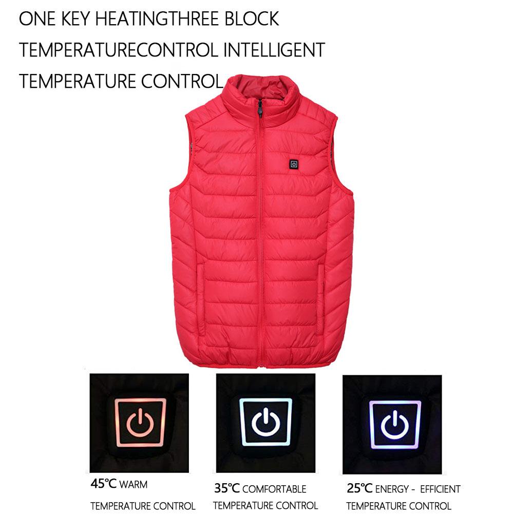 Motorfiets Vest Smart Opladen Verwarming Stand Kraag Omlaag Katoen Vest Herfst En Winter Mouwloze Jas Verwarmde Vest 5XL