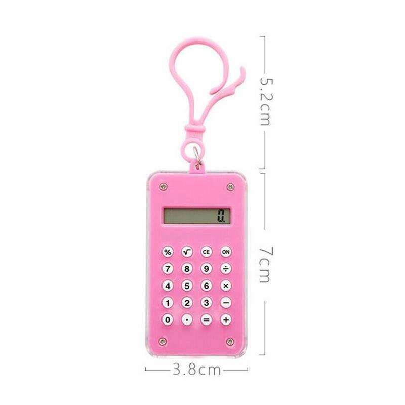 Niedlicher mini-taschenrechner mit schlüsselanhänger, 8 -stellig, elektronischer tragbarer mini-rechner für schüler, zufällige farbe ,  u4 l 6