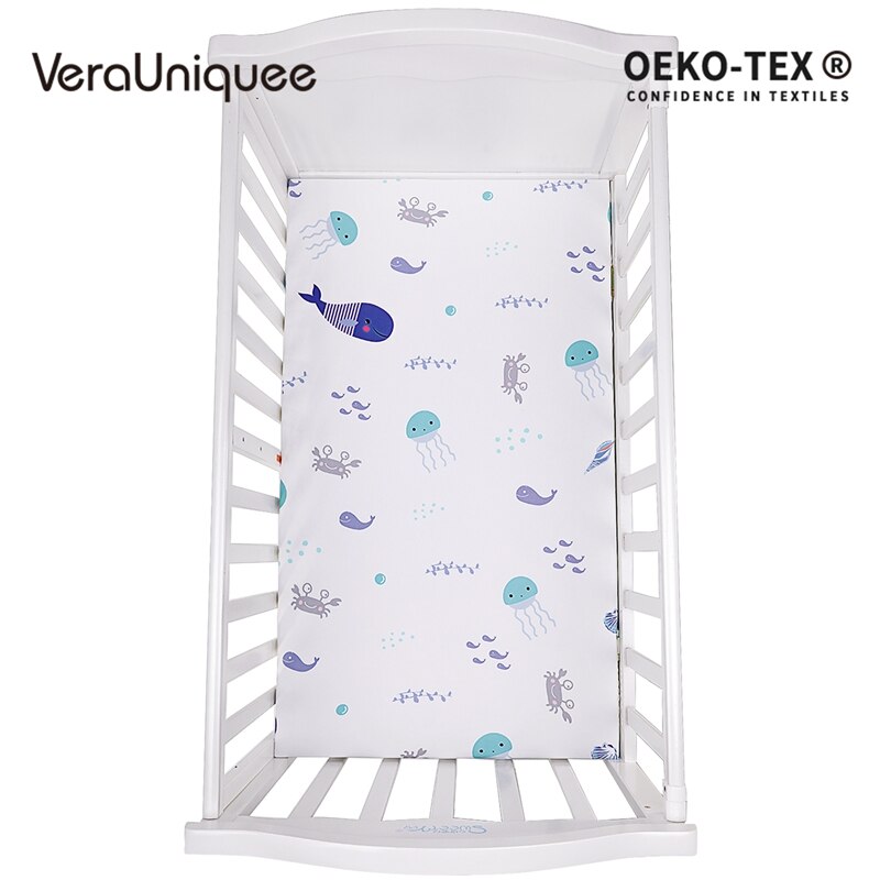 Verauniquee baby lakan 100%  polyester spädbarn baby elastiskt inpassad lakan mjukt andas pojkar lakan för barn sängkläder: Babylakan 2